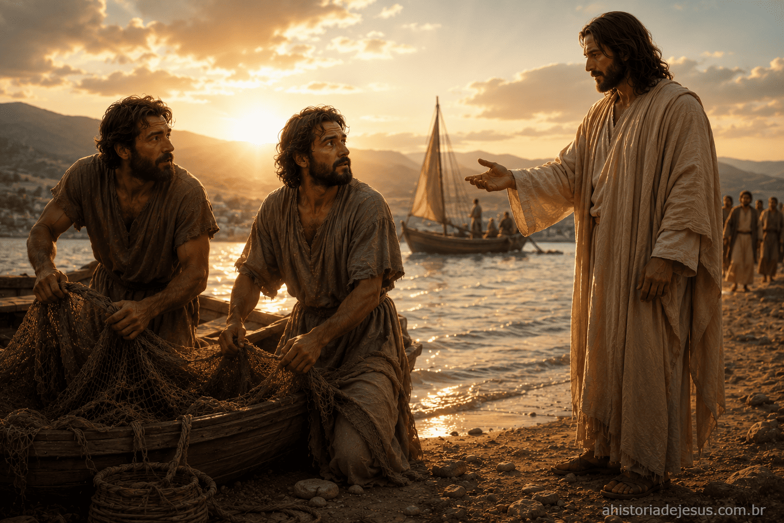 Jesus chamando Pedro e André