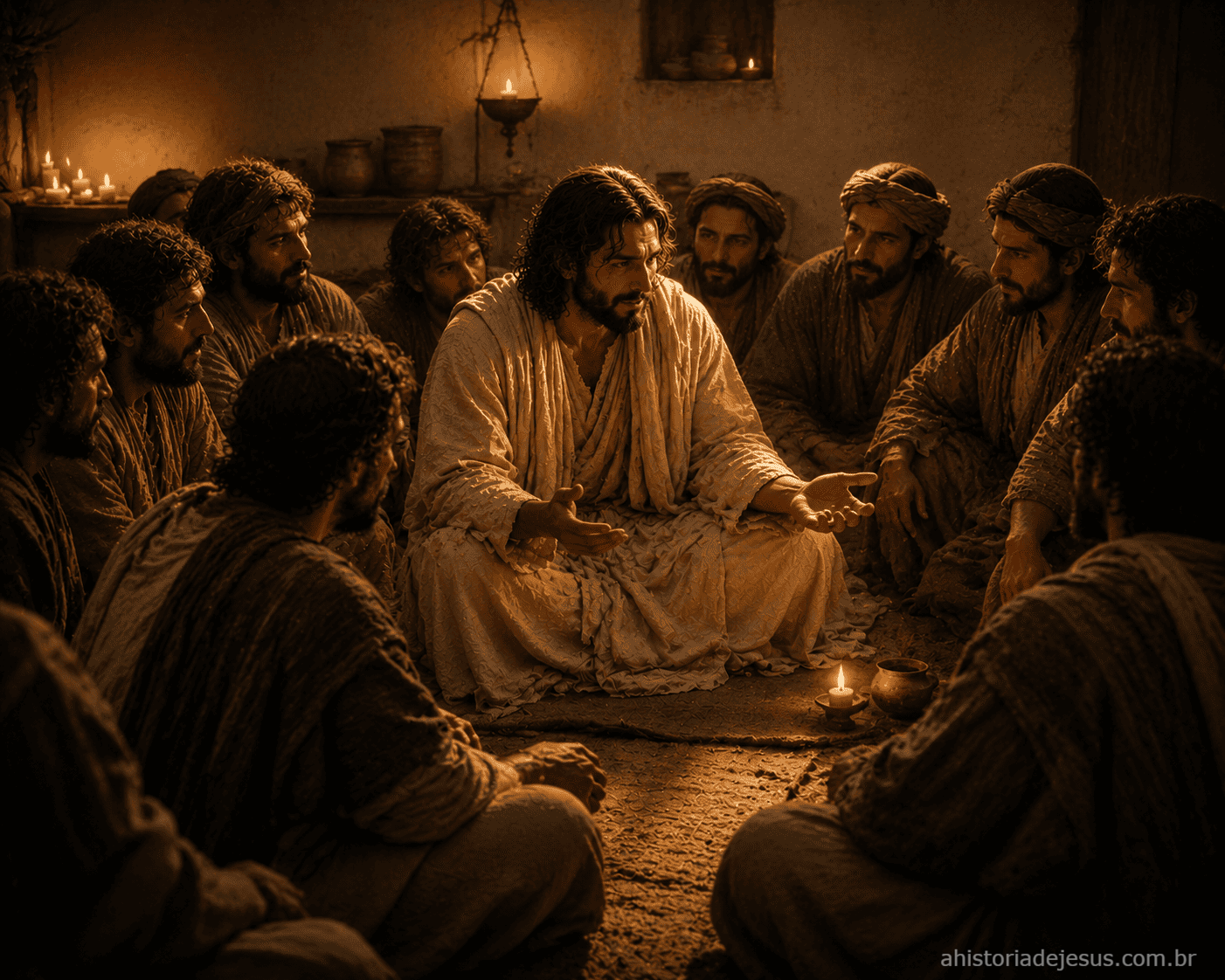 Jesus compartilha seus últimos ensinamentos e o novo mandamento do amor